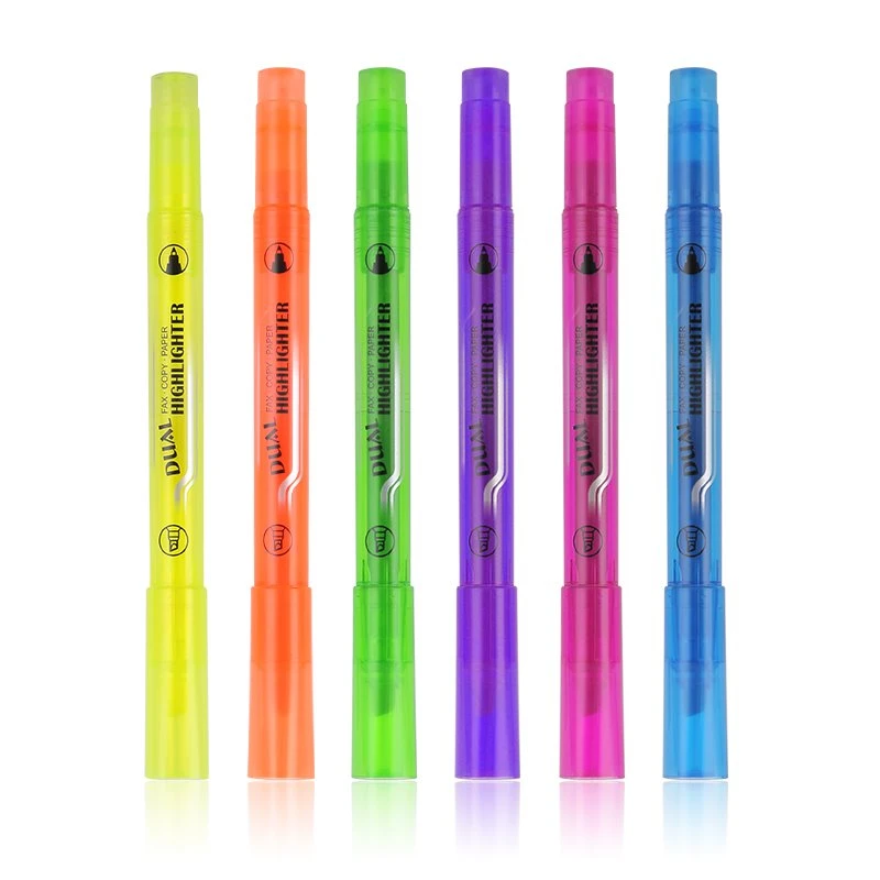 Fluoescente markeerstift met dubbele kop