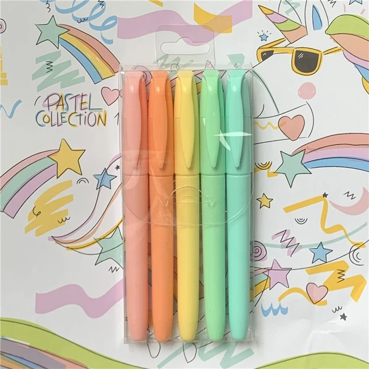 Pastelkleurige dunne markeerstift