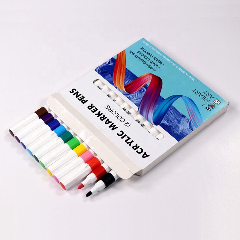12 kleuren watergedragen acrylverf markers