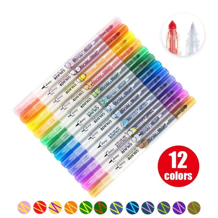 12-delige creatieve magische kleur markeerstift