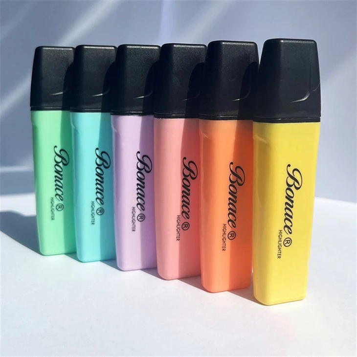 Zachte kleur pastel glitter markeerstift